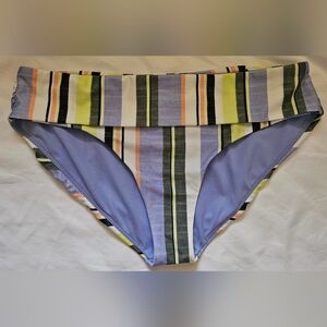 Prana Striped Bikini Bottoms in Lavender, Yellow, Black, White, Peach